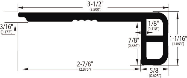 Stair Nose (340) Measures