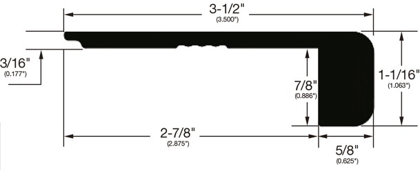 Stair Nose (340) Measures